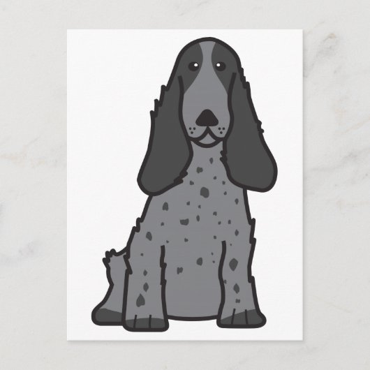 English Cocker Spanel Dog Cartoon Postkarte (Vorderseite)