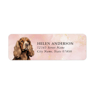 English Cocker Spanel Dog Rücksendeadressen-Aufkle