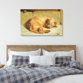 English Cocker Spanel Dog (von Briton Rivière) Leinwanddruck (Insitu (Schlafzimmer))