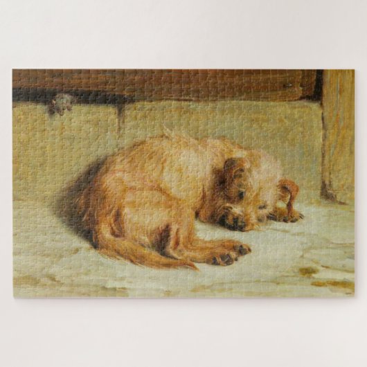 English Cocker Spanel Dog (von Briton Rivière) Puzzle (Horizontal)