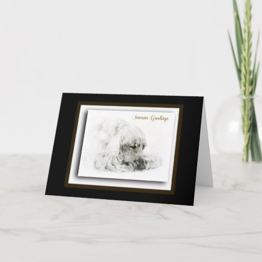 English Cocker Spanel Feiertagskarte (Vorderseite)