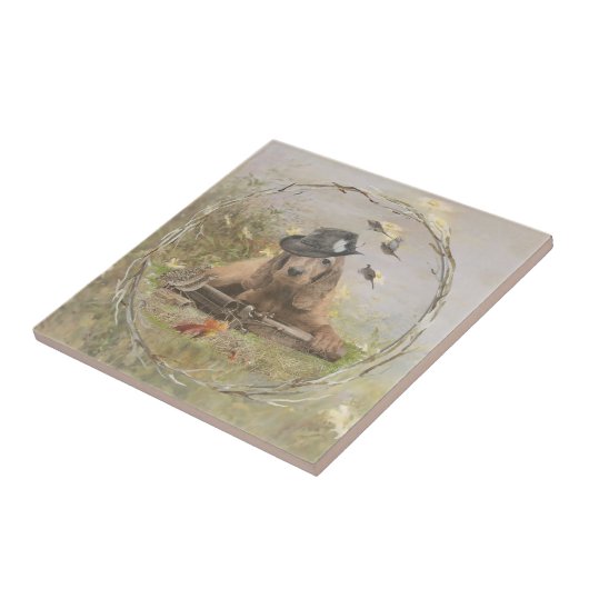 English Cocker Spanel Fliese (Seite)