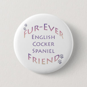 English Cocker Spanel Furever Button