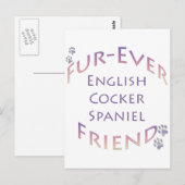 English Cocker Spanel Furever; Cocker Liebe Postkarte (Vorne/Hinten)