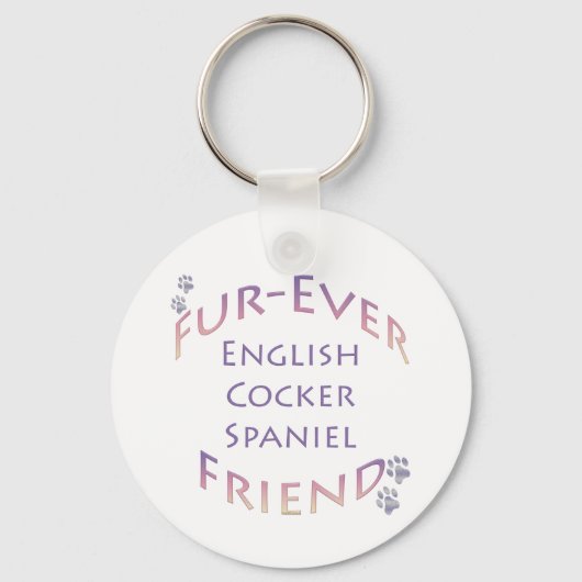 English Cocker Spanel Furever Schlüsselanhänger (Vorderseite)