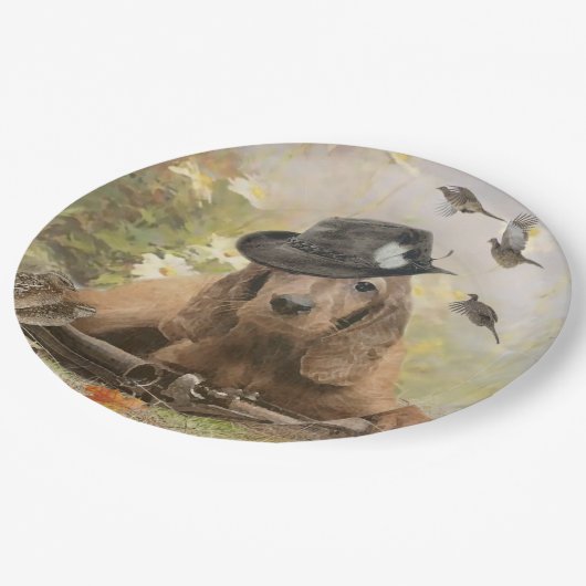 English Cocker Spanel Pappteller (Schrägansicht)