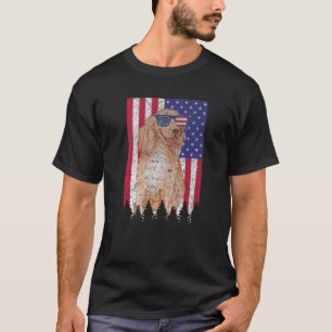 English Cocker Spanel Patriotic Dog USA Pride Ame T-Shirt