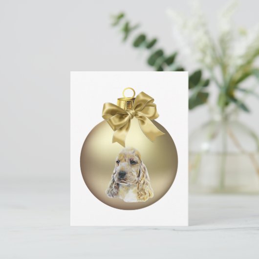 English Cocker Spanel Postkarte (Stehend Vorderseite)