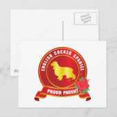 English Cocker Spanel Postkarte (Vorne/Hinten)