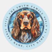 English Cocker Spanel Round Stickers (Vorderseite)