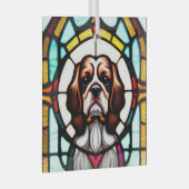 English Cocker Spanel "Stains Glass" Ornament Aus Glas (Vorderseite Rechts)