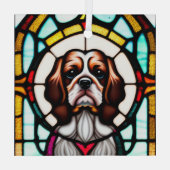 English Cocker Spanel "Stains Glass" Ornament Aus Glas (Rückseite)