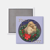 English Cocker Spanel Weihnachtsgeschenke Magnet (Vorderseite/Rückseite)