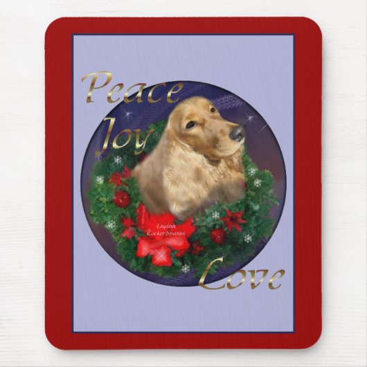 English Cocker Spanel Weihnachtsgeschenke Mousepad (Vorne)