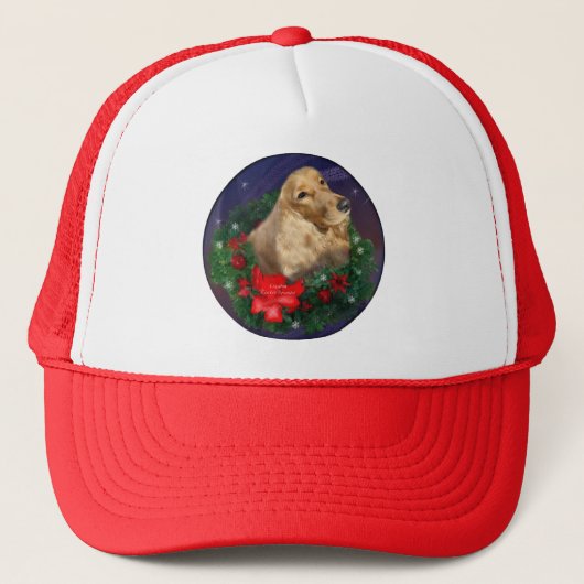English Cocker Spanel Weihnachtsgeschenke Truckerkappe (Vorderseite)