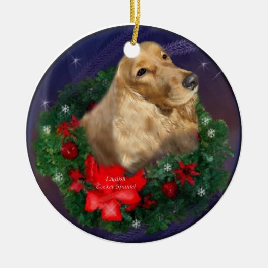 English Cocker Spanel Weihnachtsschmuck (Vorne)