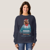 English Cocker Spanel Xmas Ugly Christmas Hund Mam Sweatshirt (Vorne ganz)
