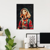 English Cocker Spaniel Astronaut Poster, English Poster (Heimbüro)