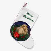 English Cocker Spaniel Christmas Kleiner Weihnachtsstrumpf (Vorderansicht (hängend))