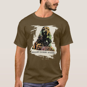 English Cocker Spaniel Dog Digital Art 2 T-Shirt