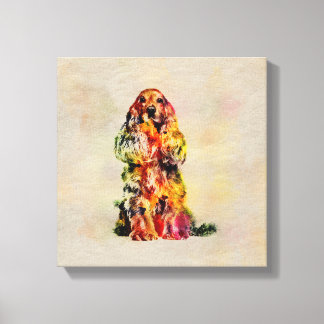 English Cocker Spaniel Dog Digital Art Leinwanddruck