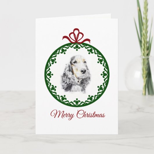 English Cocker Spaniel Feiertagskarte (Vorderseite)
