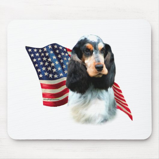 English Cocker Spaniel Flag Mousepad (Vorne)