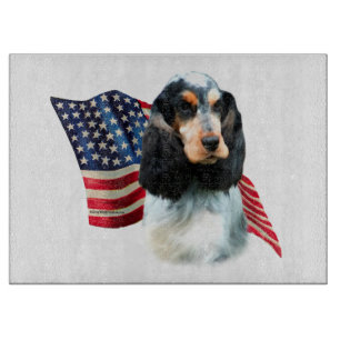 English Cocker Spaniel Flag Schneidebrett
