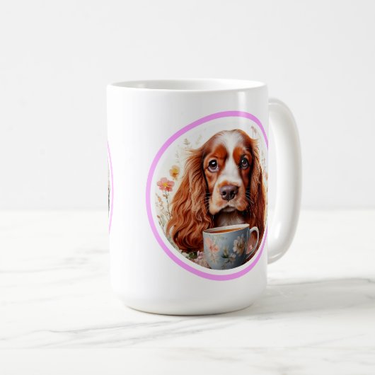 English Cocker Spaniel minimal modern Coffee Mug Kaffeetasse (VorderseiteRechts)