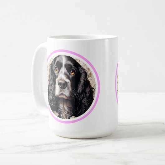 English Cocker Spaniel minimal modern Coffee Mug Kaffeetasse (Vorderseite Links)