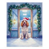 English Cocker Spaniel Nurse Station Santa Hat Poster (Vorderseite)