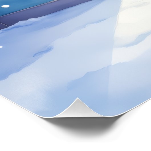 English Cocker Spaniel Nurse Station Santa Hat Poster (Ecke)