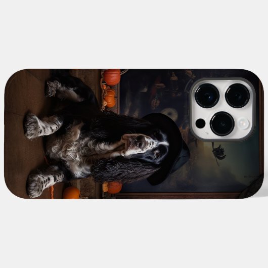 English Cocker Spaniel Pumpkins Halloween Beängsti Case-Mate iPhone Hülle (Rückseite (Horizontal))
