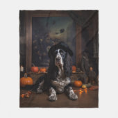 English Cocker Spaniel Pumpkins Halloween Beängsti Fleecedecke (Vorderseite)