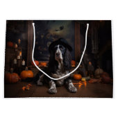 English Cocker Spaniel Pumpkins Halloween Beängsti Große Geschenktüte (Vorderseite)