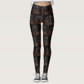 English Cocker Spaniel Pumpkins Halloween Beängsti Leggings (Vorderseite)