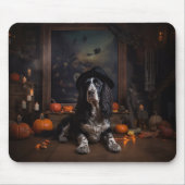 English Cocker Spaniel Pumpkins Halloween Beängsti Mousepad (Vorne)