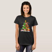 English Cocker Spaniel Reindeer Christmas Lights D T-Shirt (Vorne ganz)