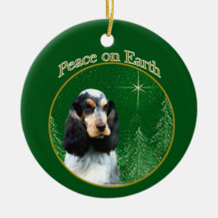 English Cocker Spaniel (roan) Peace Keramik Ornament