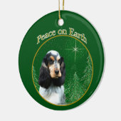 English Cocker Spaniel (roan) Peace Keramik Ornament (Links)