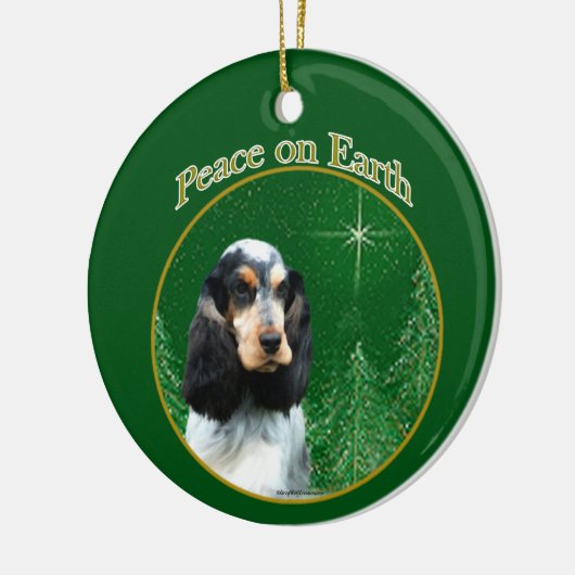 English Cocker Spaniel (roan) Peace Keramik Ornament (Links)