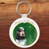 English Cocker Spaniel (roan) Peace Schlüsselanhänger (Vorderseite)
