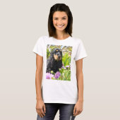 english-cocker-spaniel-schwarz und tan T-Shirt (Vorne ganz)