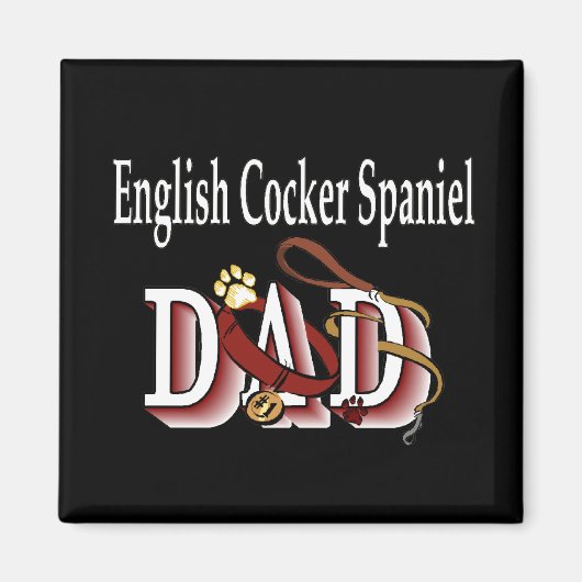English Cocker Spaniel VATER Magnet (Vorne)