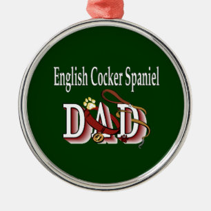 English Cocker Spaniel VATER Ornament Aus Metall