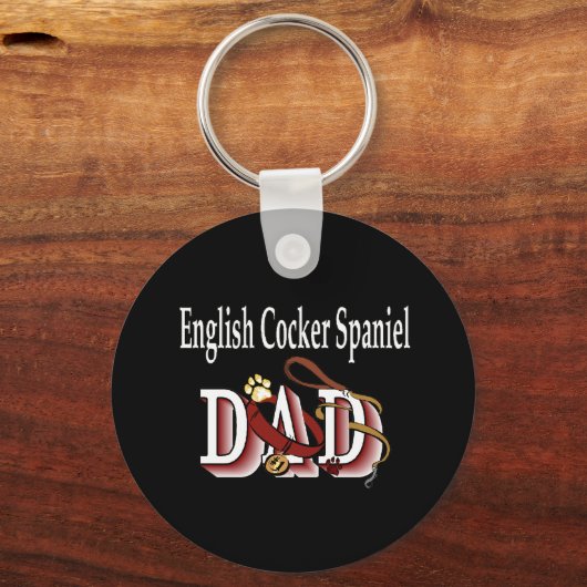 English Cocker Spaniel VATER Schlüsselanhänger (Vorderseite)