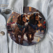 English Cocker Spaniel Weihnachtsfeiersaison Button (Beispiel)