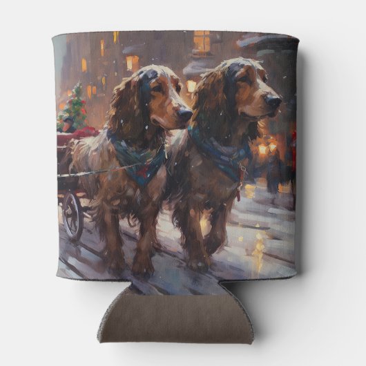 English Cocker Spaniel Weihnachtsfeiersaison Dosenkühler (Rückseite)