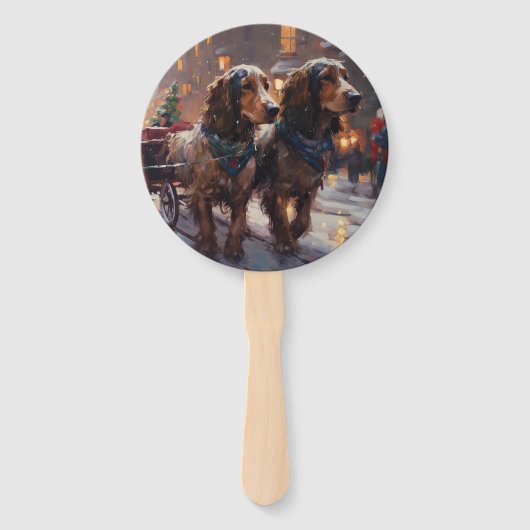 English Cocker Spaniel Weihnachtsfeiersaison Fächer (Vorderseite)