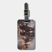 English Cocker Spaniel Weihnachtsfeiersaison Gepäckanhänger (Vorderseite vertikal)